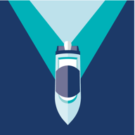 The Makai app icon — a vessel and its wake.